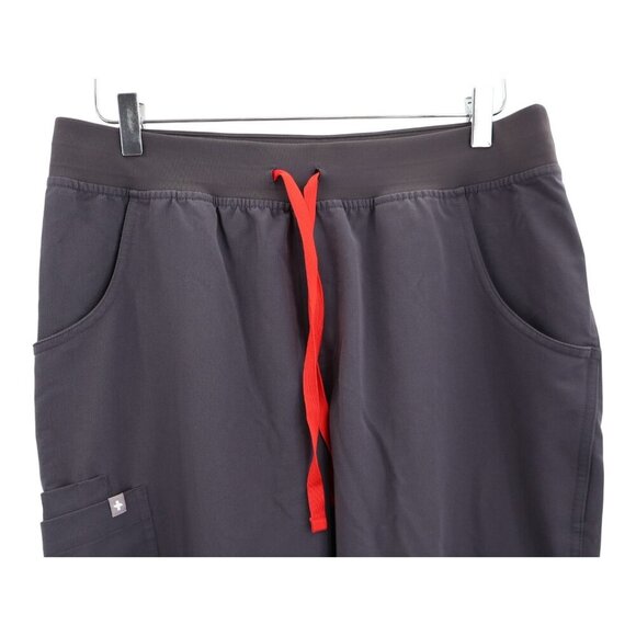 Figs Scrub Pants Kade Cargo Bottoms Utility Nursing Medical Large Petite Gray - Picture 3 of 9